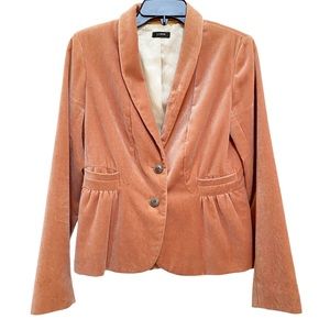 J Crew Vintage Green Tag Velvet Terracotta Blazer
